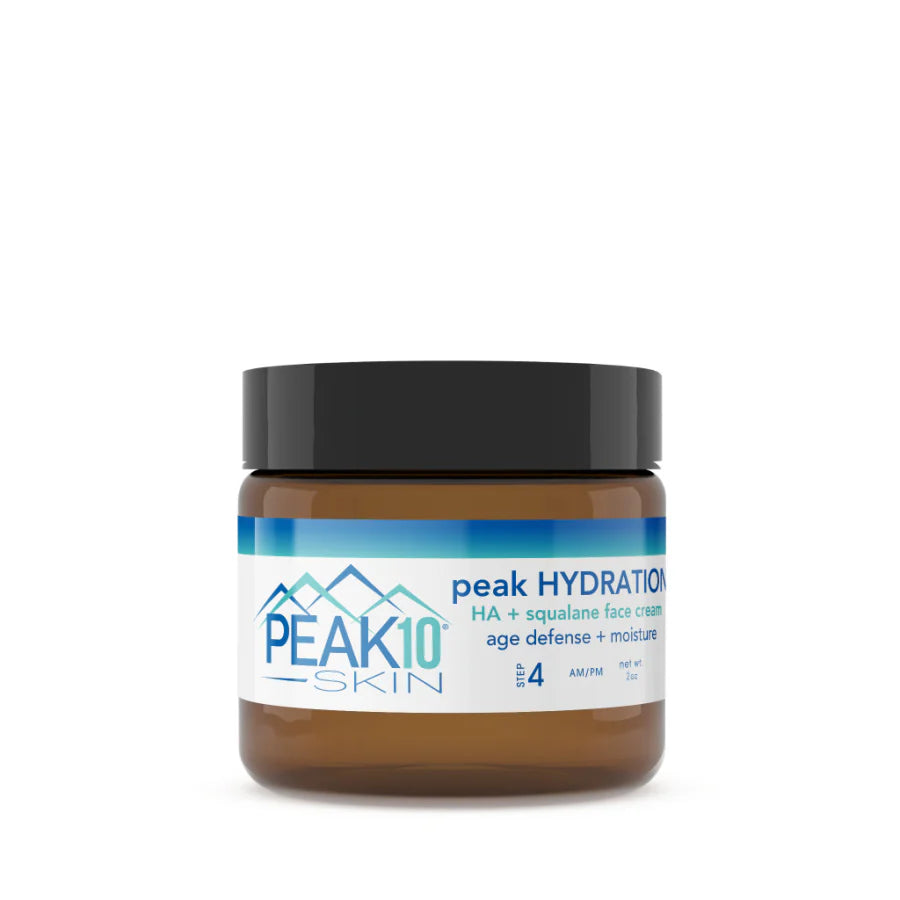 *Peak10 HYDRATION HA + Squalane Face cream, Age Defense + Moisture 2oz