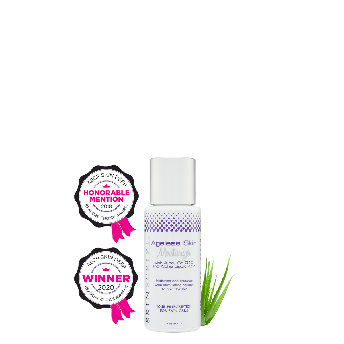 Ageless Skin Moisturizer, with Aloe and CoQ10 - LoveYourSkinRX